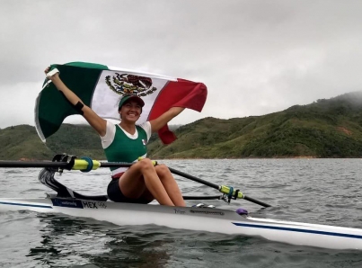 Kenia Lechuga cumple y le da oro a México en remo de Lima 2019
