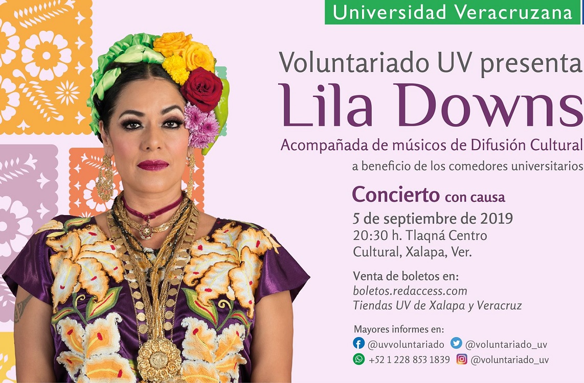 Lila Downs cantará a beneficio de comedores universitarios