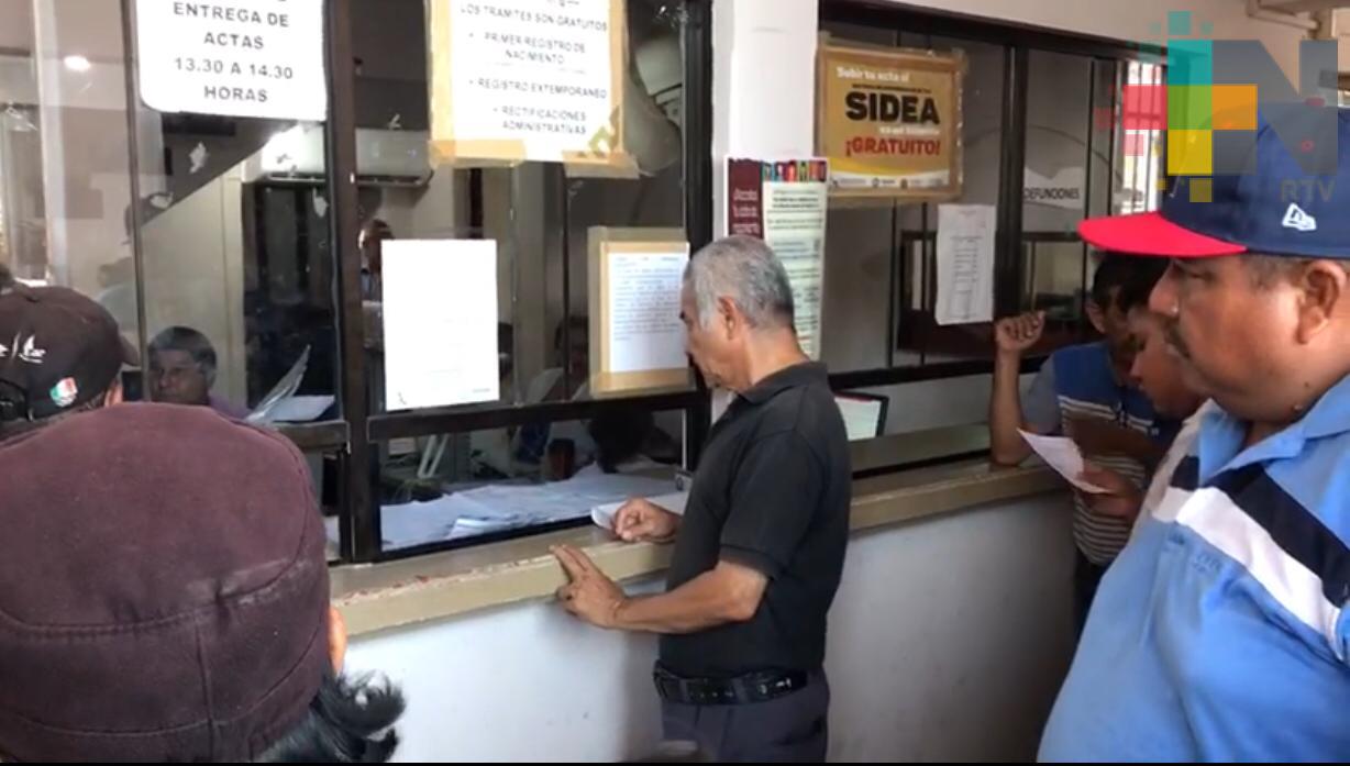 Corrigen actas de nacimiento en Cosamaloapan