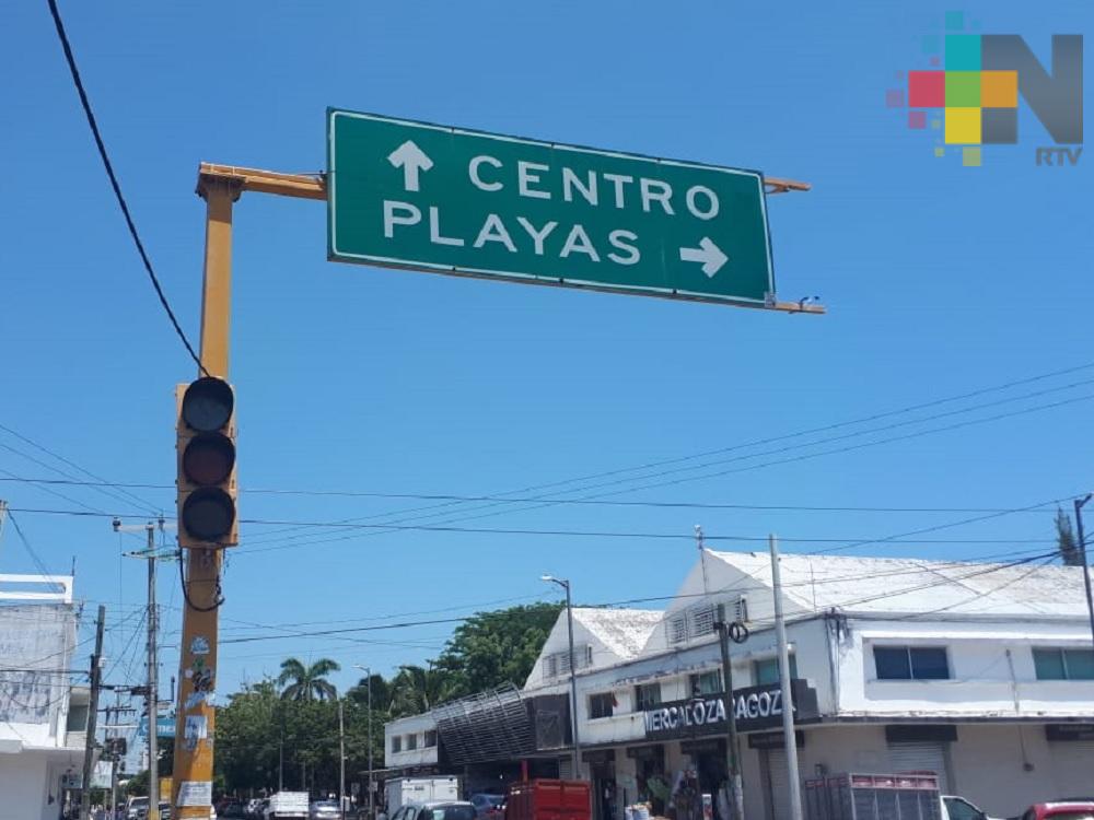 Sin funcionar adecuadamente 15% de semáforos en municipio de Veracruz