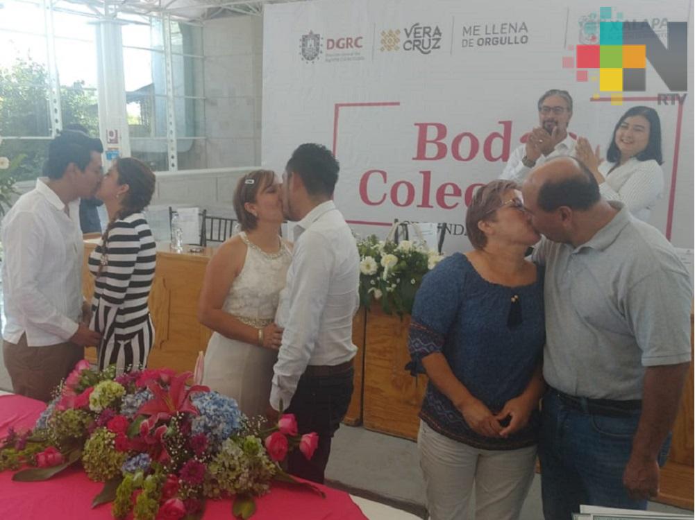 Segunda jornada de boda colectiva en Xalapa, une a 450 parejas