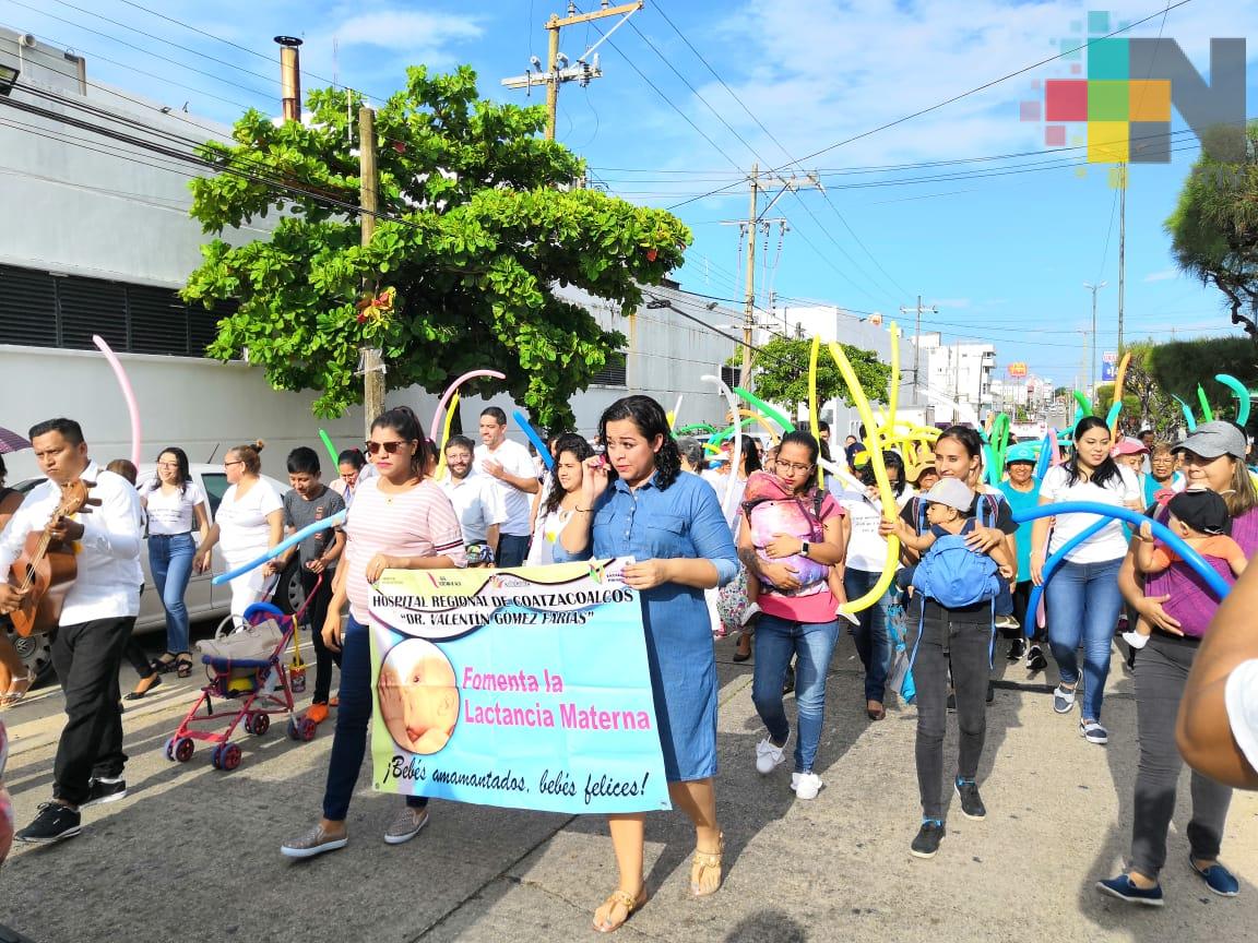 Realizan  caminata en el marco de la Semana Mundial de la Lactancia Materna