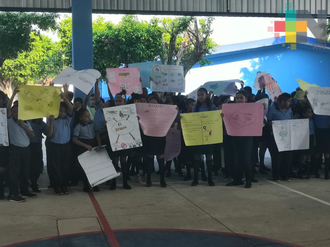 Niños del sur de Veracruz se suman a programa «Juanito, Cazador de Larvas»