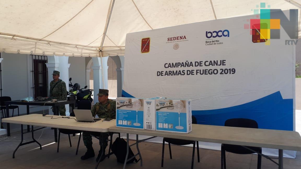Abierto canje de armas en Boca del Río