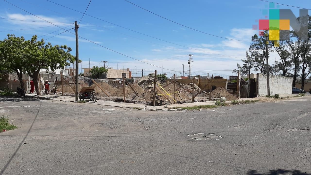 Vecinos en desacuerdo por construcción de gasolinera en colonia Los Pinos de Veracruz