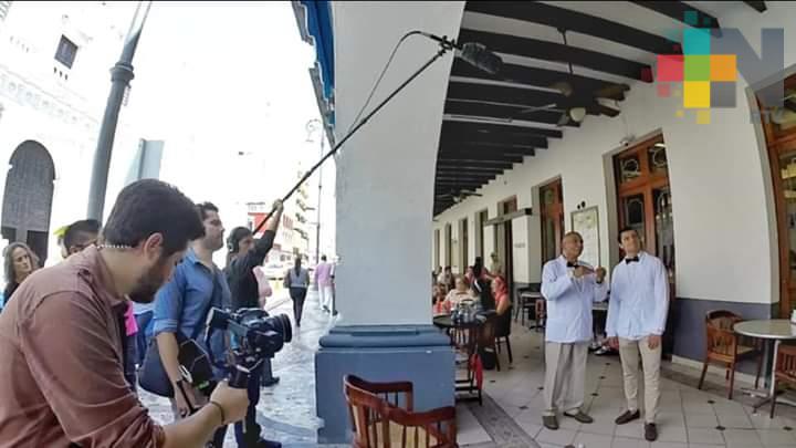 Graban el cortometraje “Veracruz: la historia no escrita” en el Centro Histórico del puerto