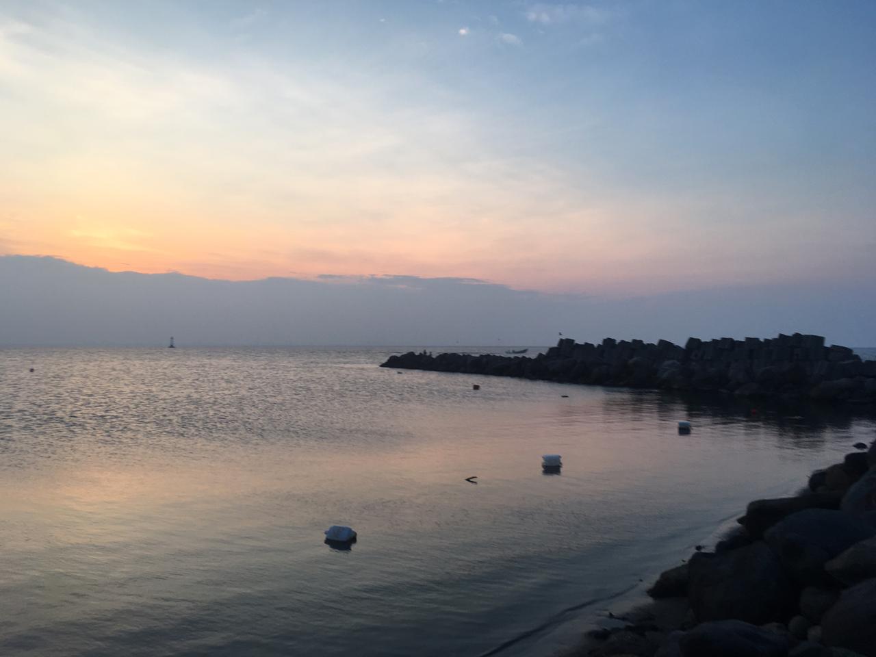 Atardecer desde escolleras de Antón Lizardo, Alvarado