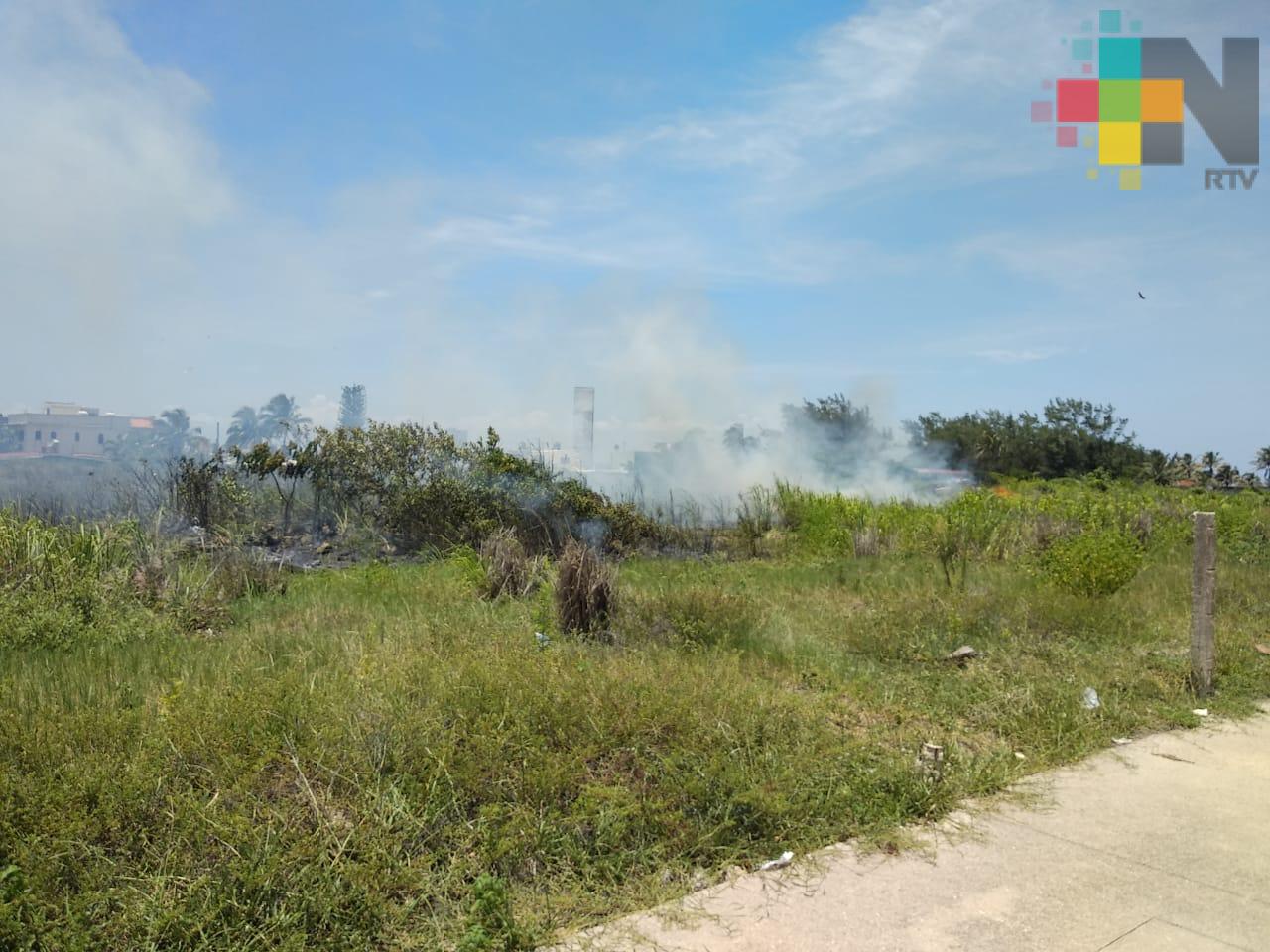 El fin de semana se registraron tres incendios de pastizales en Coatzacoalcos
