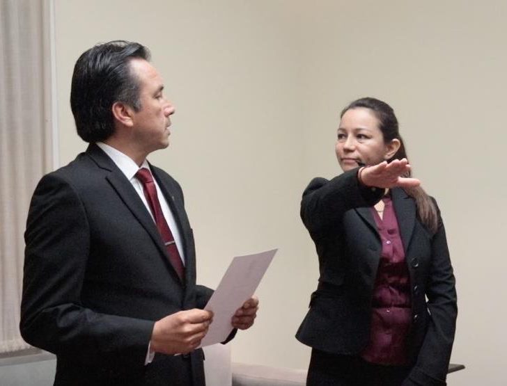 Nombra el gobernador Cuitláhuac García a Mercedes Santoyo como nueva Contralora General