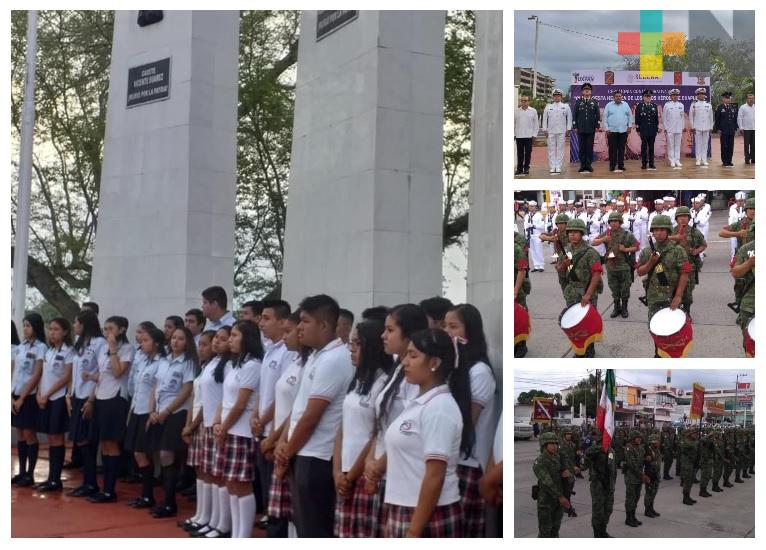 Conmemoran a los Niños Héroes en Tuxpan