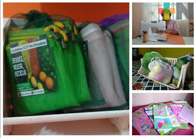Emprendedoras coatzacoalqueñas elaboran ‘Costalitos Eco-Reutilizables’