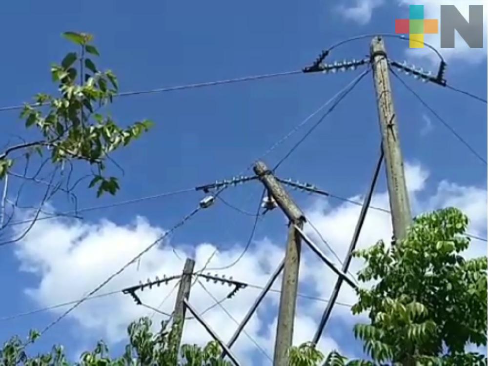 Falta de mantenimiento en redes eléctricas ocasiona fallas en servicio: PC Ilamatlán