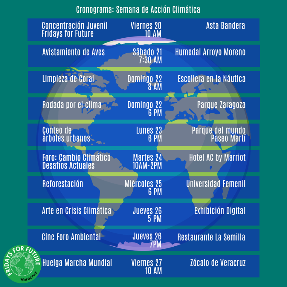 Movimiento internacional realizará Semana de Acción Climática en Veracruz