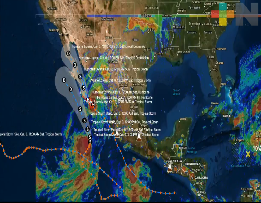 Alerta Roja por huracán Lorena