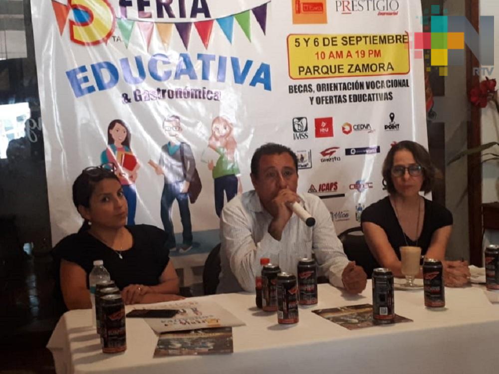Llevarán a cabo Feria Educativa y Gastronómica en parque Zamora de Veracruz