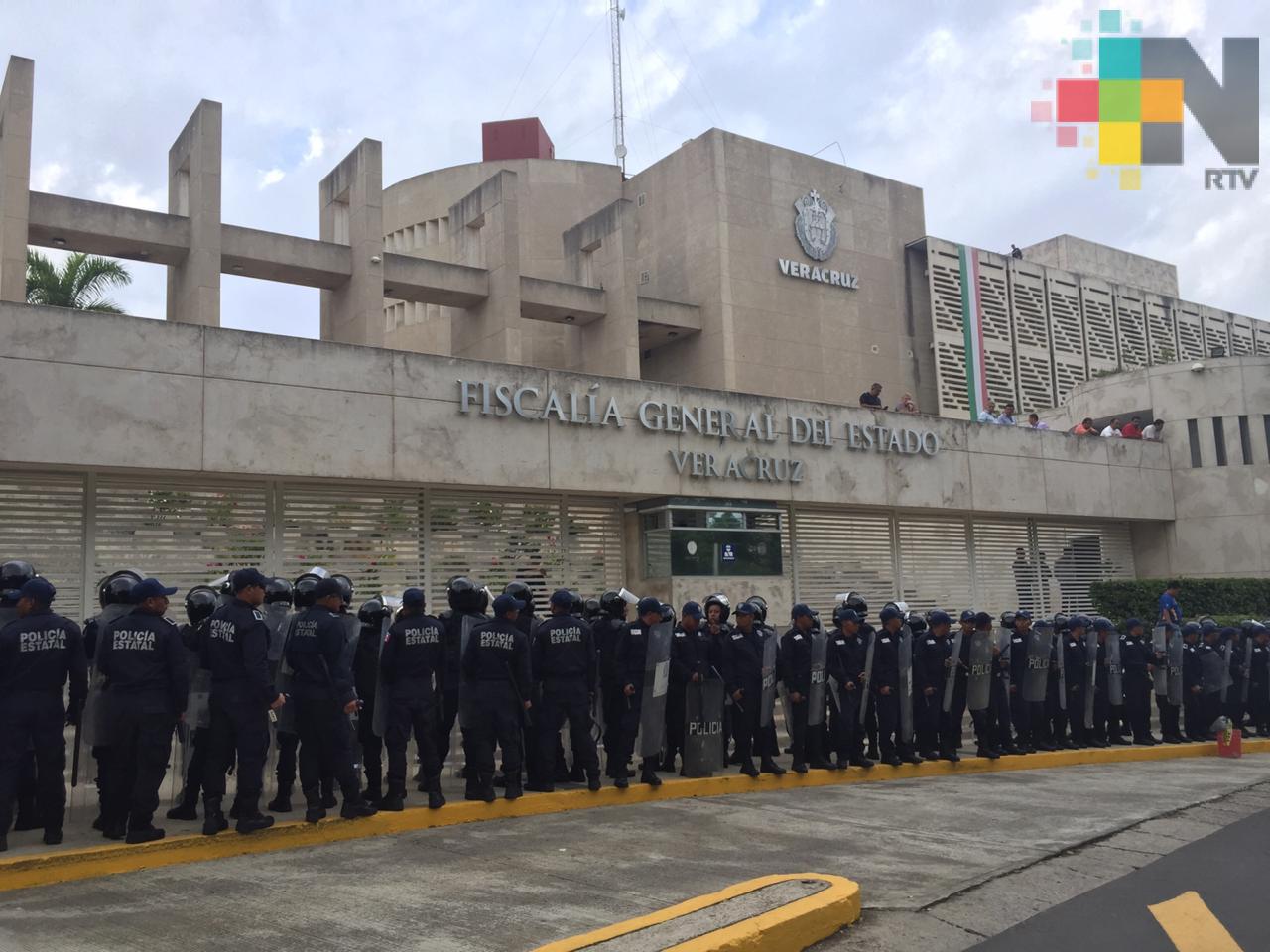 SSP resguardó edificio de la FGE por seguridad de los trabajadores