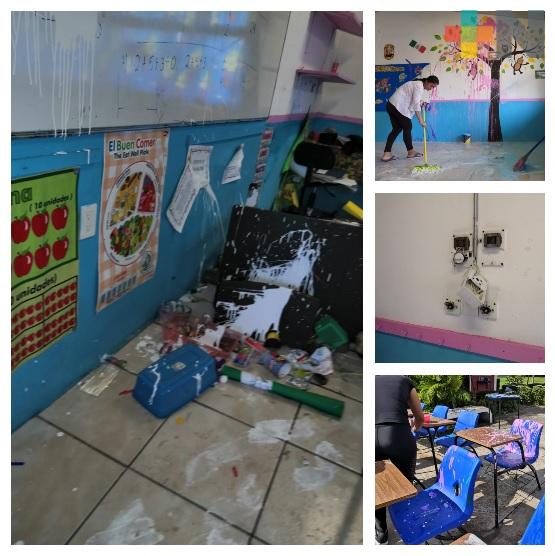 Sujetos desconocidos vandalizan primaria del municipio de Veracruz