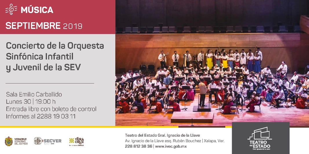 Invita IVEC al concierto de la Orquesta Sinfónica Infantil y Juvenil