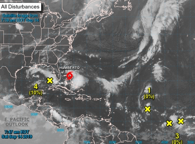 Alerta en las Bahamas por tormenta tropical «Humberto»