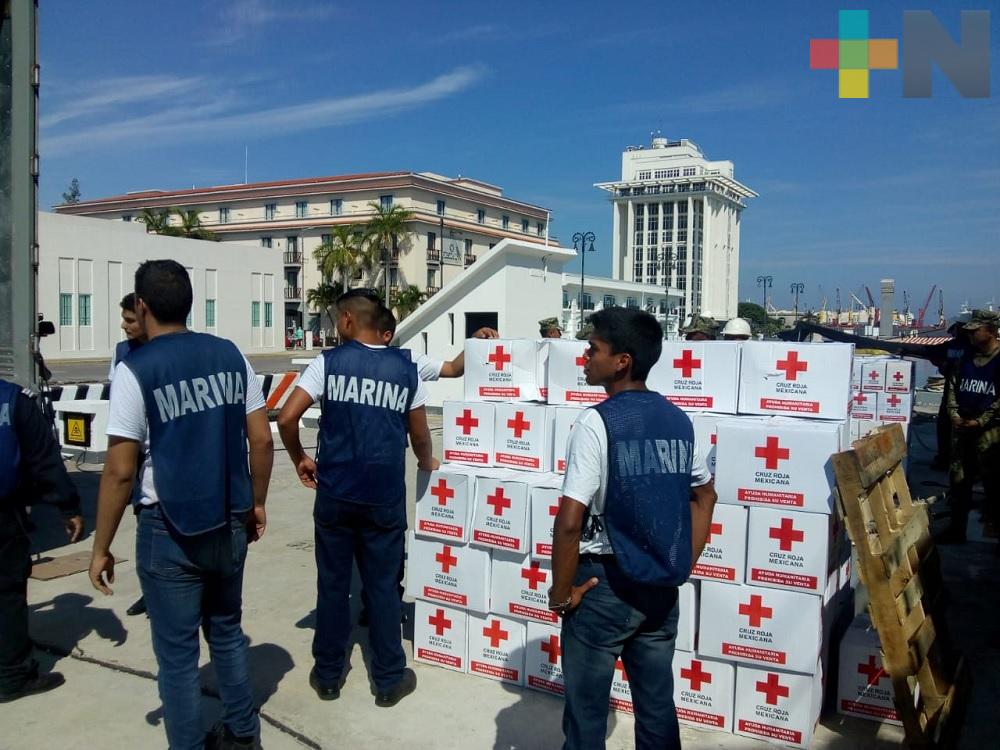 Desde el puerto de Veracruz saldrán 100 toneladas de ayuda humanitaria para las Bahamas