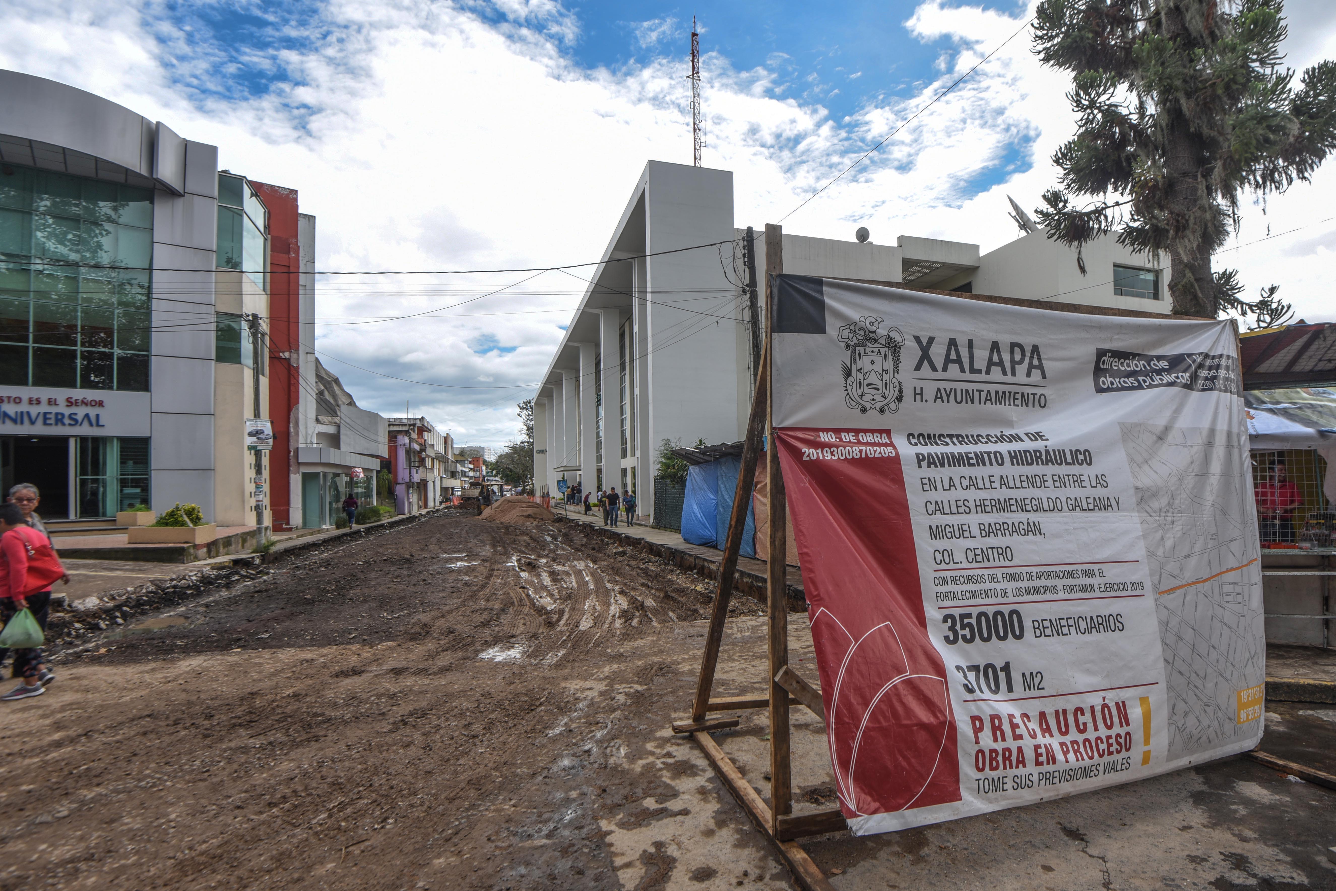 Obra de calle Ignacio Allende avanza en tiempo y forma