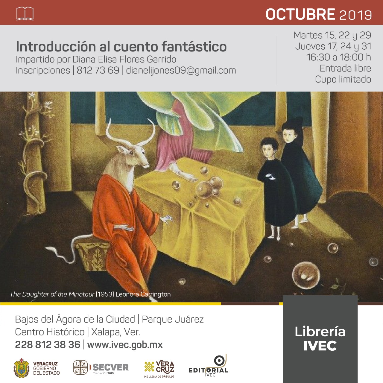 Invita IVEC a participar en taller literario “Introducción al cuento fantástico”