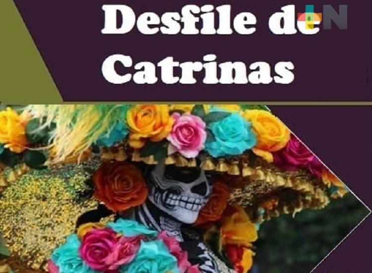Con desfile de catrinas inicia celebración de Día de Muertos en Martínez de la Torre