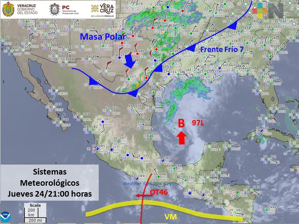 Norte y lluvia dejará este viernes el FF 7 en Veracruz