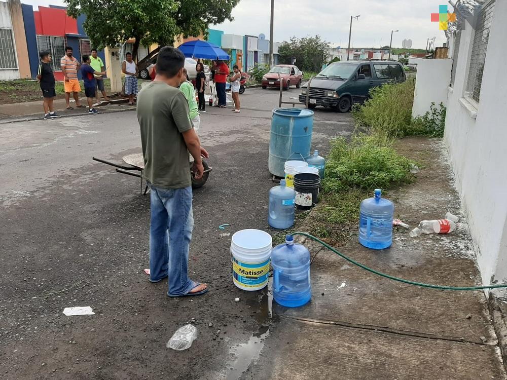 Fraccionamiento de Veracruz Puerto llevan cuatro días sin agua potable