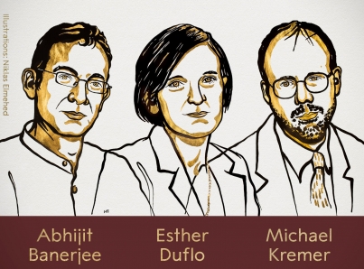 Ganan Nobel de Economía Abhijit Banerjee, Michael Kremer y Esther Duflo