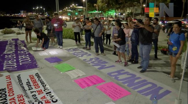 Protestan mujeres contra agresiones sexuales ocurridas en Veracruz- Boca del Río