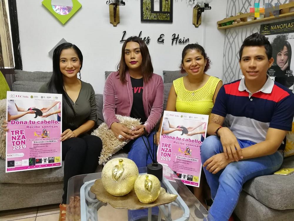 Organizan campaña de donación de cabello para pacientes con cáncer, en Coatzacoalcos