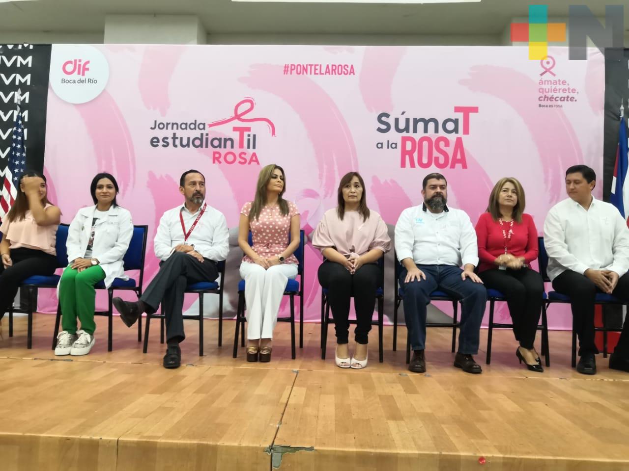 Realizan Jornada Estudiantil Rosa, en Boca del Río