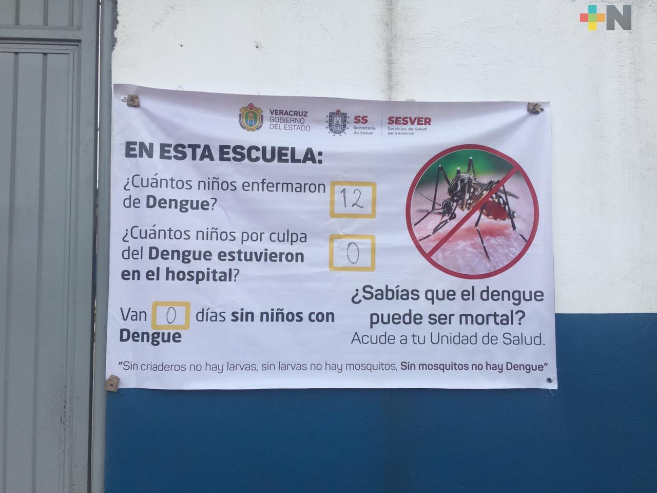 Xalapa y Coatepec con mayor número de casos de dengue registrados en escuelas
