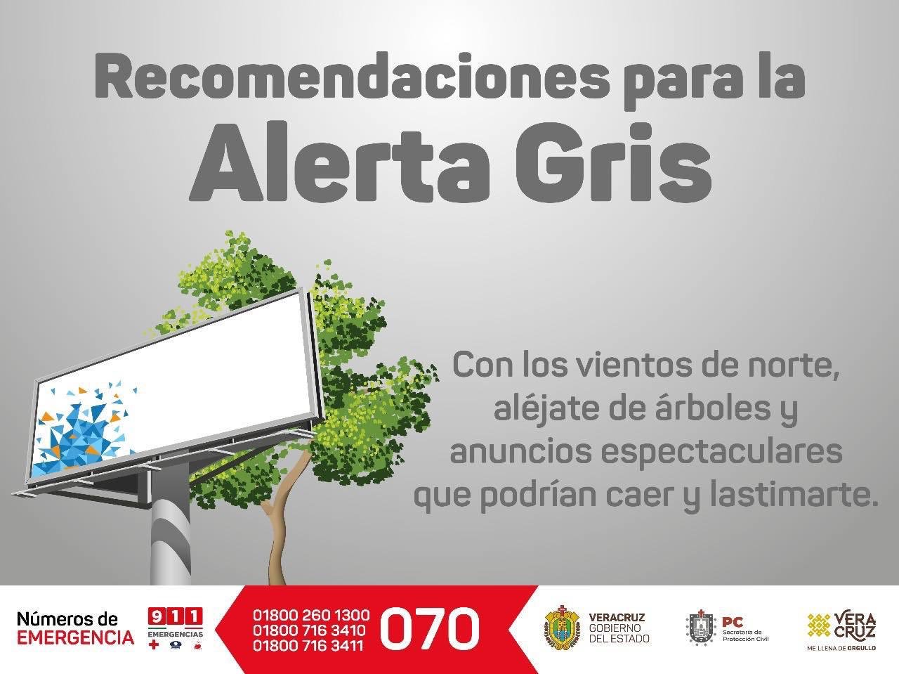 Protección Civil emite Alerta gris por Frente Frío número 4