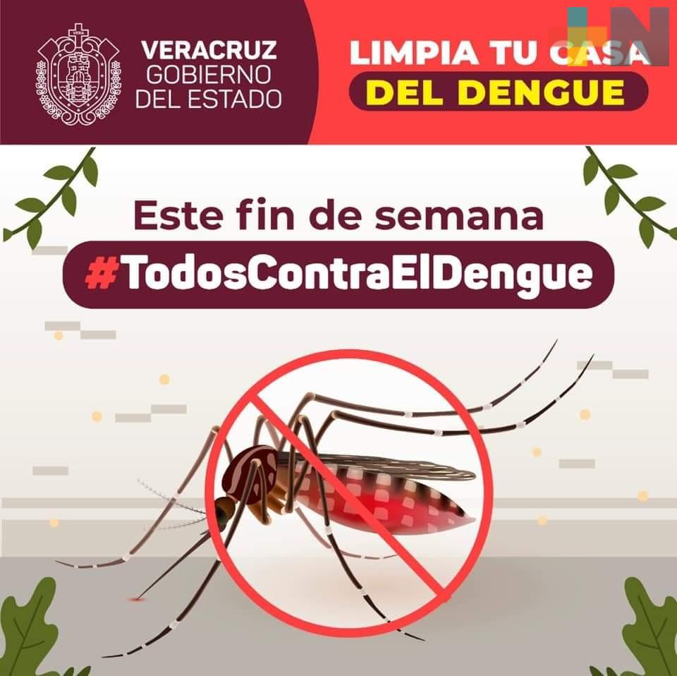 Intensifica Gobierno acciones contra el dengue este fin de semana