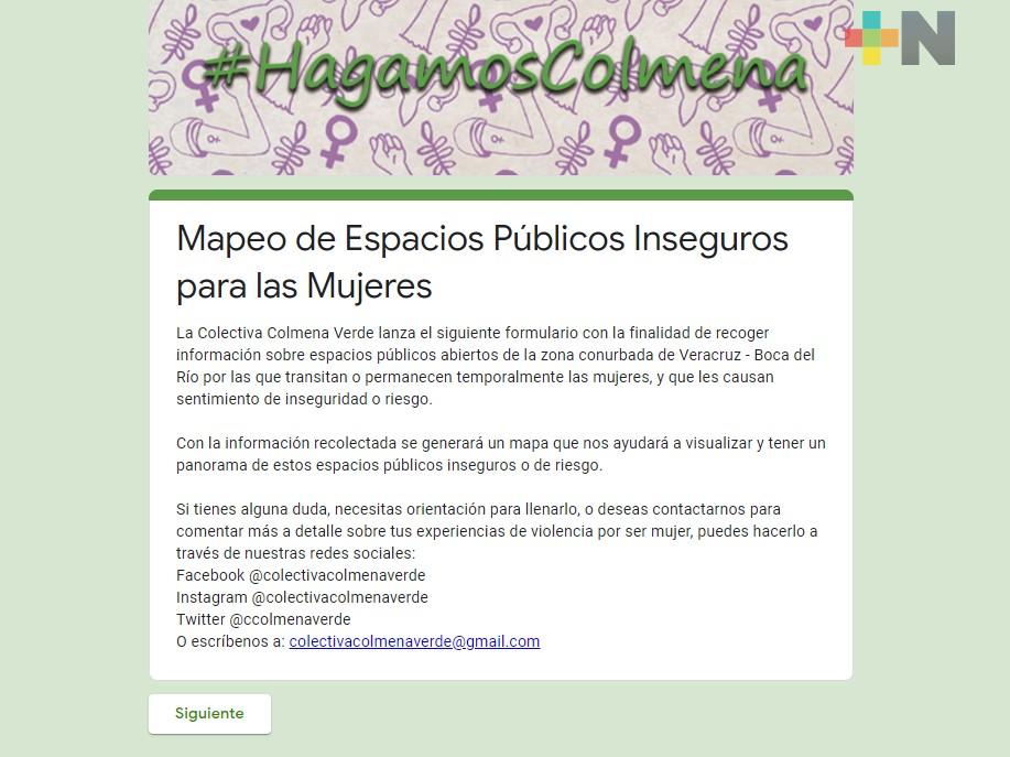 Colmena Verde elabora «Mapeo de Espacios Públicos Inseguros y Peligrosos para las Mujeres»