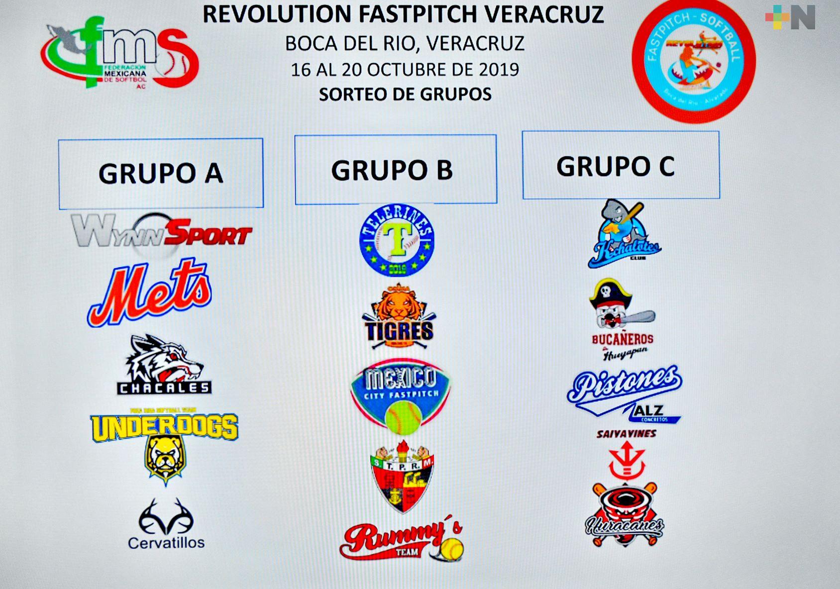 Definen grupos del Revolution Fastpitch Softball Veracruz 2019