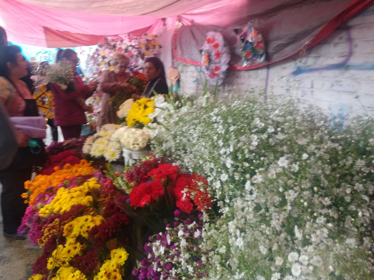 La lluvia perjudicó la venta de flores en temporada de Día de Muertos