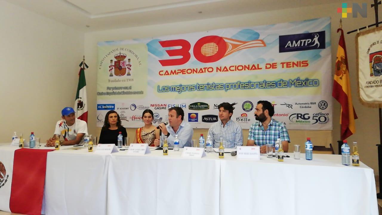 XXX Campeonato Nacional de Tenis llega a Córdoba