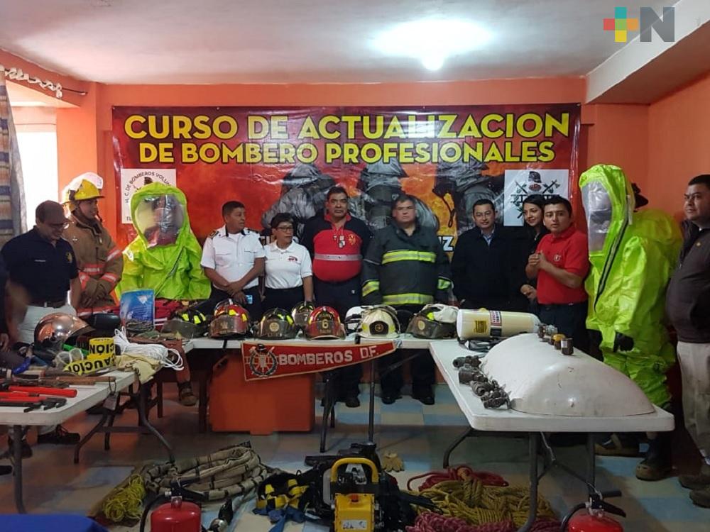 Capacitan a cuerpos de  bomberos Martínez de la Torre, Tlapacoyan y San Rafael