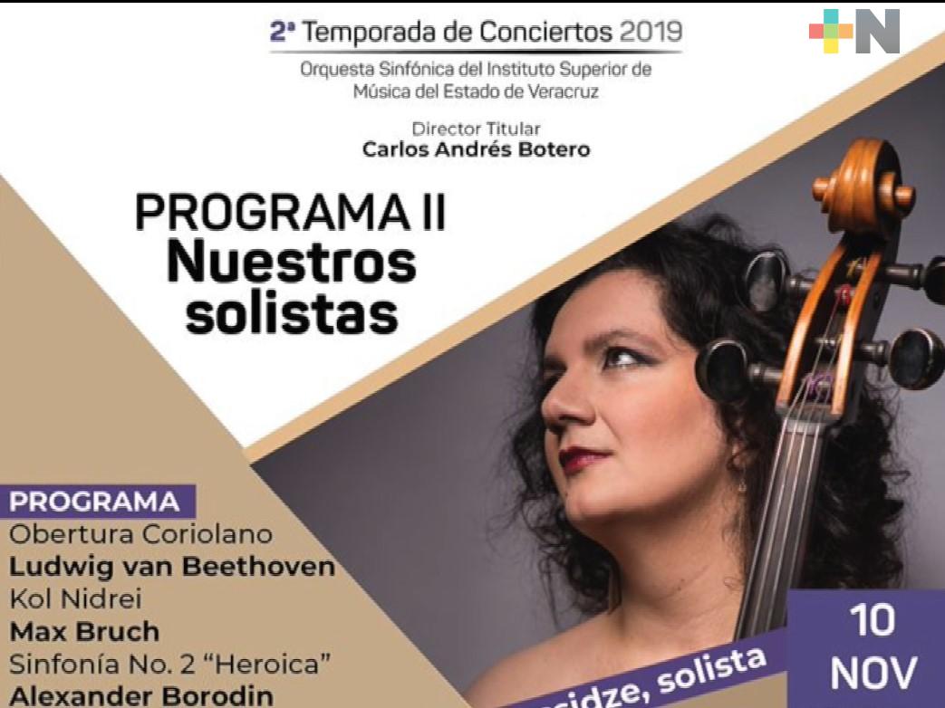 Chelista Inna Nassitze se presentará con la Orquesta Sinfónica del ISMEV