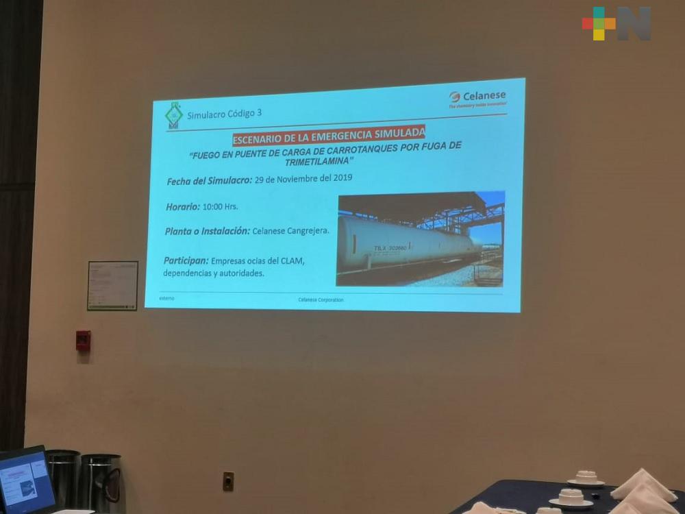 Empresas de la zona industrial de Coatzacoalcos participarán en un simulacro código 3