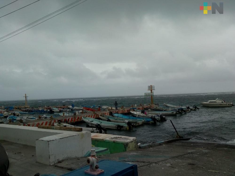 Se mantiene cerrado el puerto de Veracruz a la navegación por frente frío