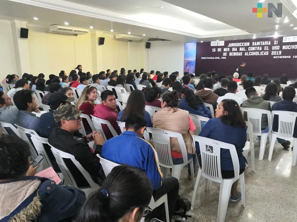 Jurisdicción Sanitaria XI imparte pláticas a jóvenes sobre daños que causa el alcohol