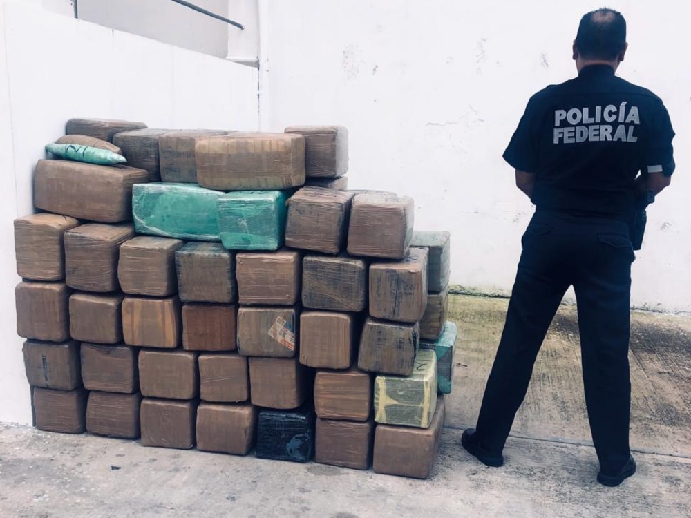 Policía Federal decomisa marihuana en carretera Las Choapas- Ocozocoautla  al sur de Veracruz