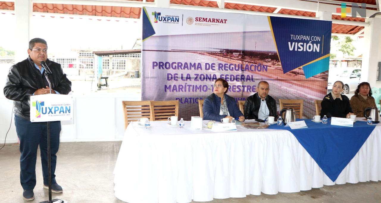 Habrá regularización de la zona federal marítimo terrestres en Tuxpan