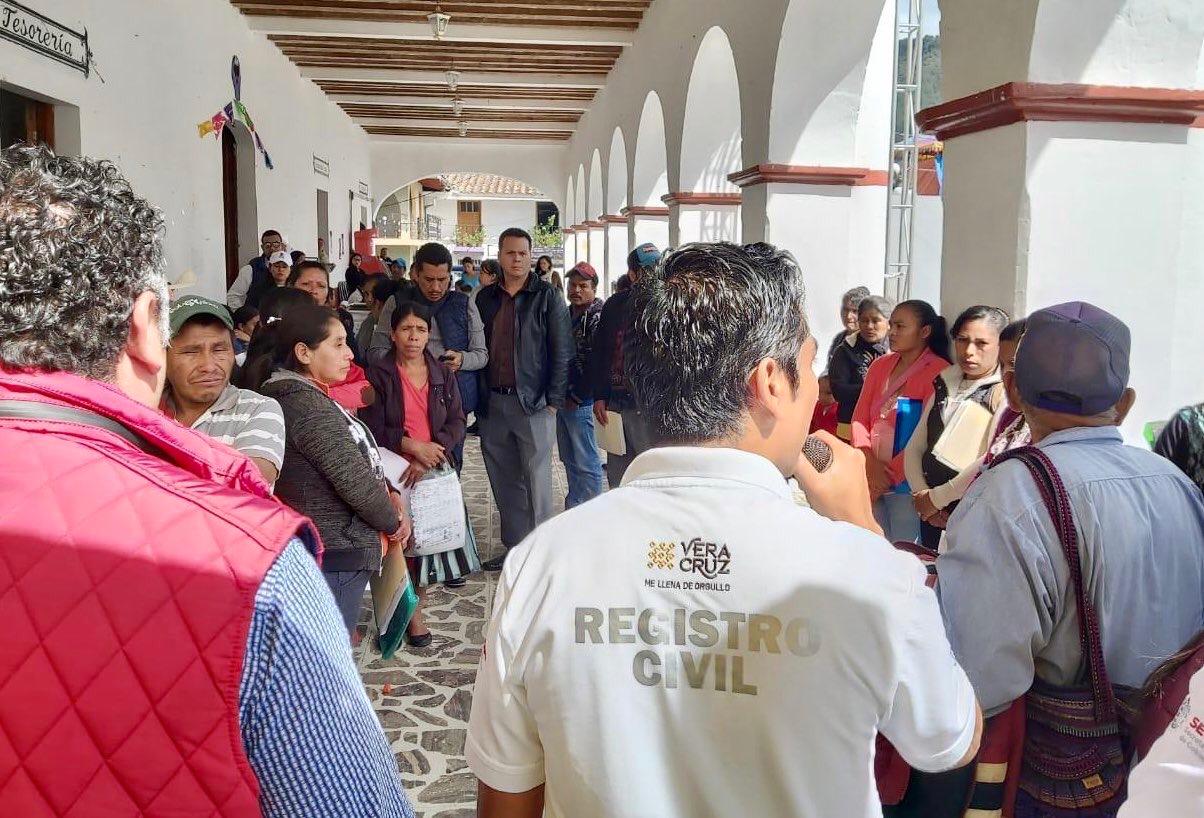 La Dirección General del Registro Civil de Veracruz reactiva las Brigadas Itinerantes