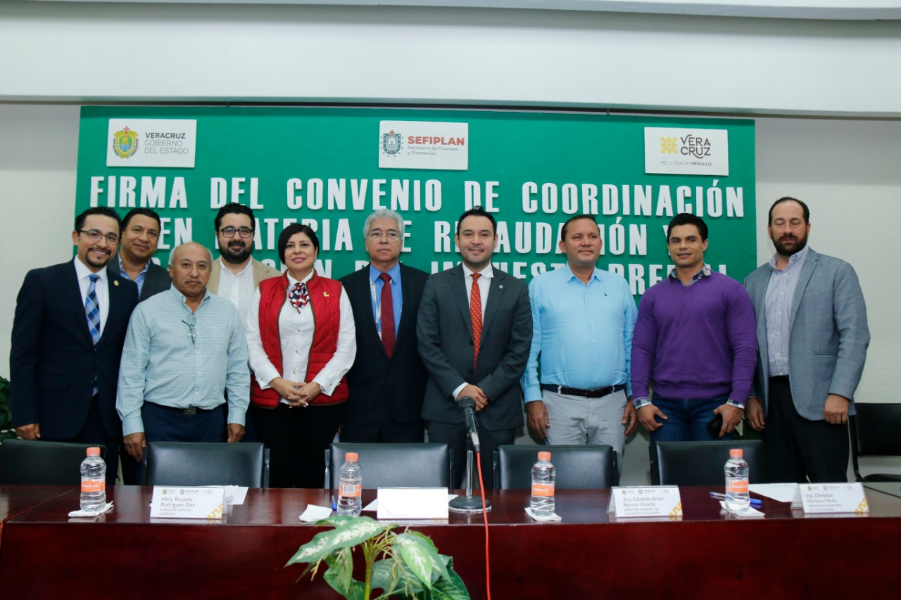 Firman ocho municipios convenio con SEFIPLAN para abatir rezago en el impuesto predial