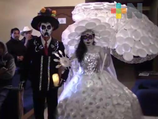 Llevan a cabo concurso infantil de disfraces y catrinas en Zacualpan